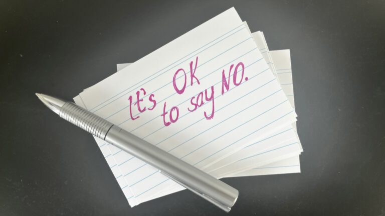 It's okay to say no.