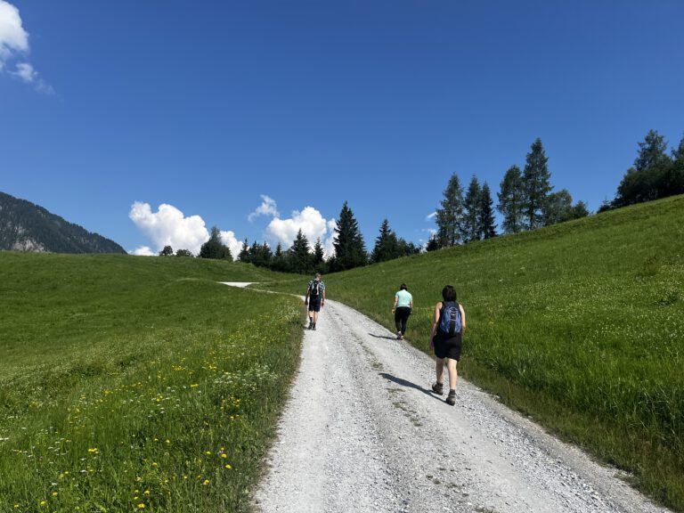 Im Gänsemarsch den Berg hoch