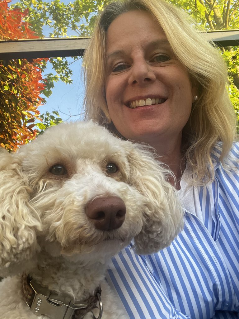 Karina mit Hund Charly